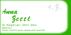 anna zettl business card
